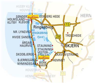 Sommerhus Vestjylland, Ringk�bing Fjord: Sommerhuse/Feriehuse til udlejning i Vestjylland, Ringk�bing Fjord Danmark med DanCenter ferieboliger.
